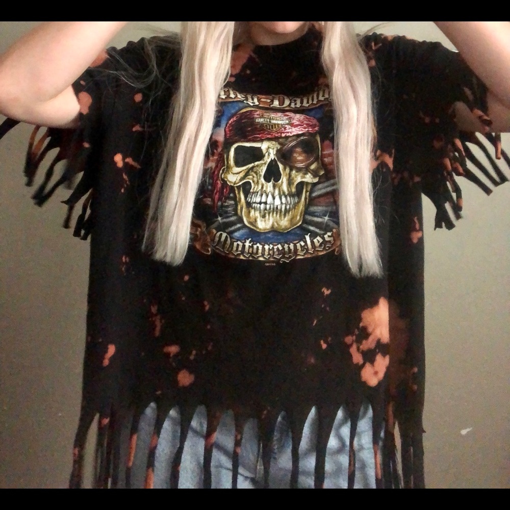 ❌sold❌ Customized Harley Davidson Fringe T-shirt
